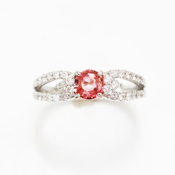 パパラチア サファイヤ リング 0.604CT（中央宝石研究所 鑑別書付  