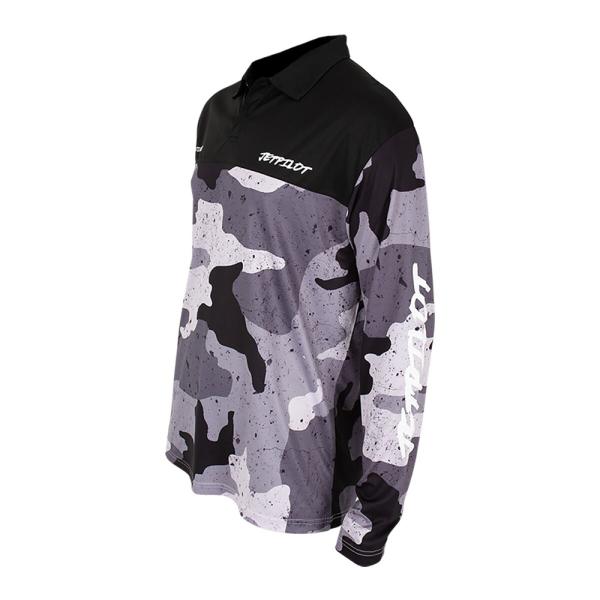 (JETPILOT/�W�F�b�g�p�C���b�g) JA21180 VENTURE LS FISHING POLOSHIRT Black/Camo �t�B�b�V���O�V���c �����Y �|���V���c ����