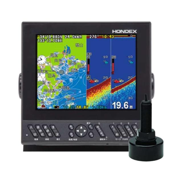 HONDEX モニター　10インチ HDX-10C GPSアンテナ内蔵仕様 10.4型カラー液晶 クリアチャープ