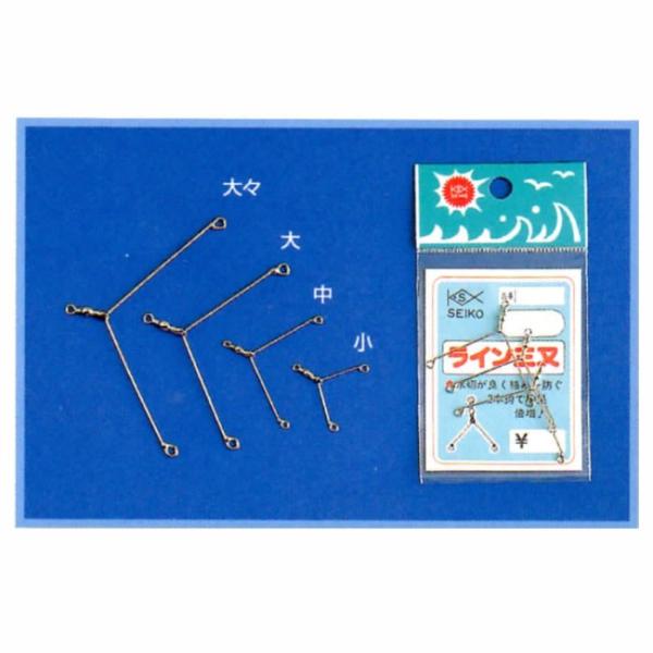 清光商店) ライン三又 17-1-4 3個入り パーツ 2本鈎 小物 仕掛け