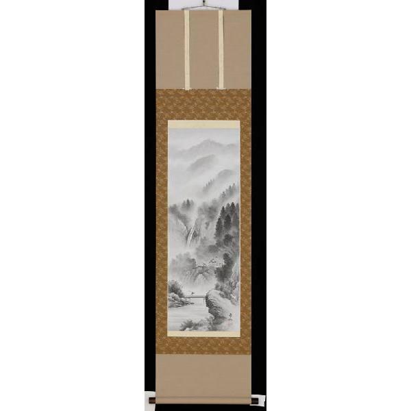 刺繍の掛軸（山水）ハンドメイド 墨山水 青治 掛け軸 m39102727513_1.jpg?1638275316