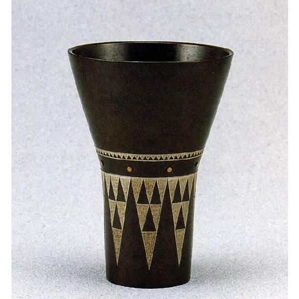 通産大臣指定伝統的工芸品 布目象嵌朧銀花入 (限定品）金森 映井智