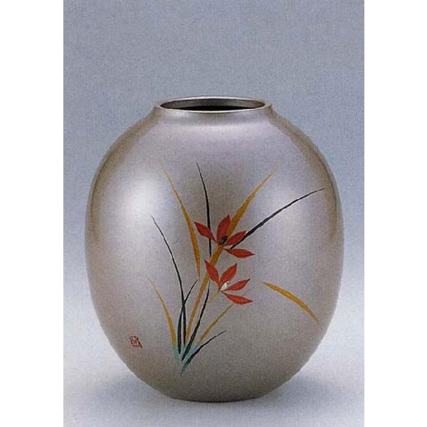 蒔絵 花宝 108-53 花 花瓶 花器 床の間 置物 銅製 ブロンズ