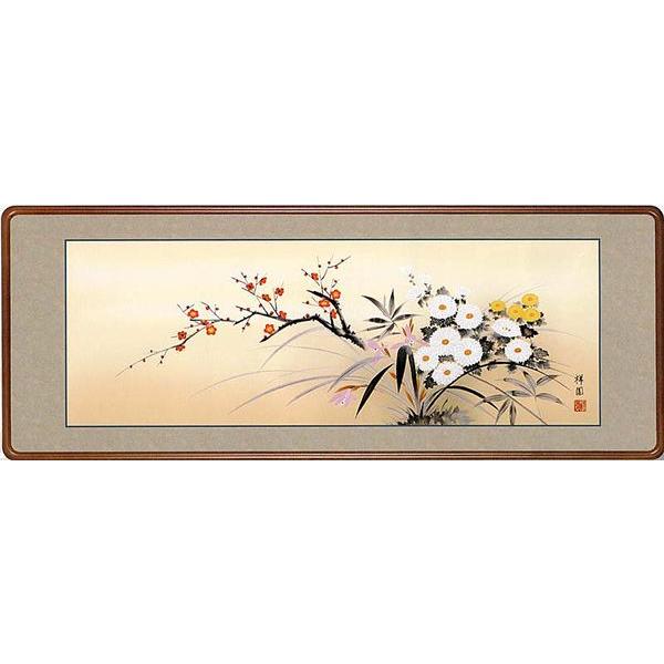 日本画 四季花 山本祥園 絵画 額 全国送料無料 : 古都-京都