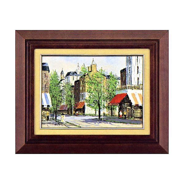 黒沢久 街角の風景 油彩画 サインあり 黒沢 久 『街角の風景』 油彩画 - 北海道画廊