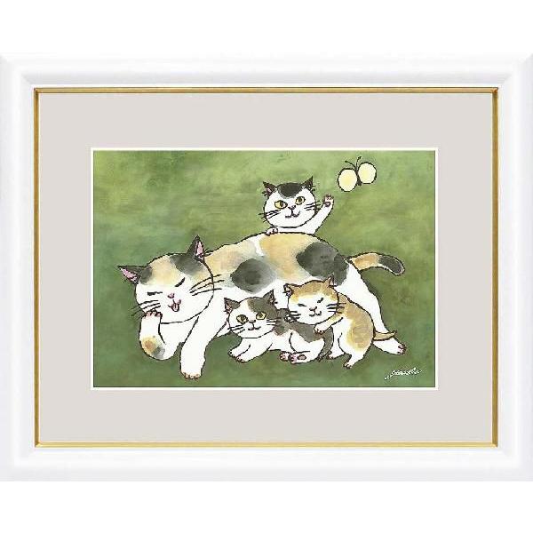 【未使用保管品】日本画　猫図 猫の絵 301 水彩画 原画 ポストカードサイズ｜Yahoo!フリマ（旧