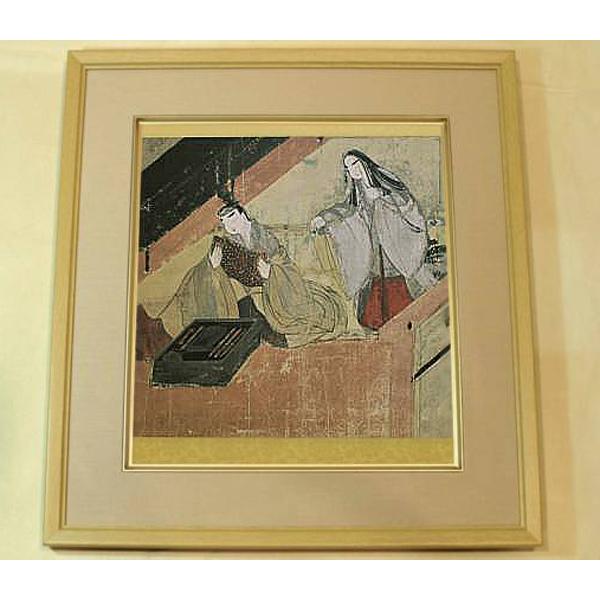 絵画 源氏物語 「夕霧」 版画 額 色紙 国宝 掛け軸 掛軸 : 古都-京都