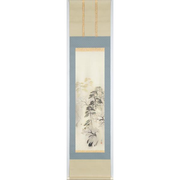 古い掛軸　たくさん 掛軸 (掛け軸) 天龍昇鯉吉祥図 石田芳園 （尺五立・桐箱入り）約