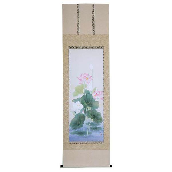 掛け軸「聖蓮華」 掛け軸 掛軸 聖蓮花（蓮の花）◇佐藤良一（真作・新品