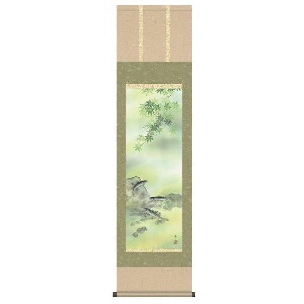 掛け軸 楓に鮎／鈴村秀山 掛軸 全国送料無料 : 古都-京都 掛け軸