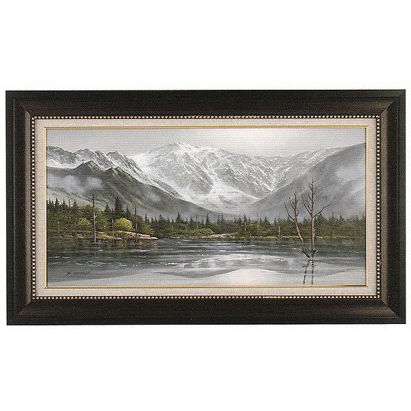 山田 悠 大正池 絵画 油絵 横長大 幅99cm 高さ59cm : 古都-京都