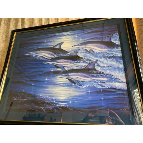 版画 クリスチャン・リース・ラッセン シーフライト キャンバス