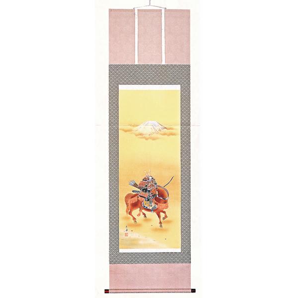 掛け軸 武者 尺五立 石元大華 掛軸 : 古都-京都 掛け軸専門店文