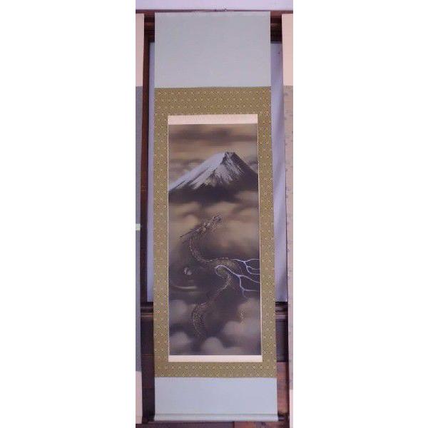 掛け軸「朝顔」仲田龍安　二重箱　高級良品　未使用品 掛軸 (掛け軸) 十二神将昇龍図 石田芳園 （尺五立・紙箱入り）約