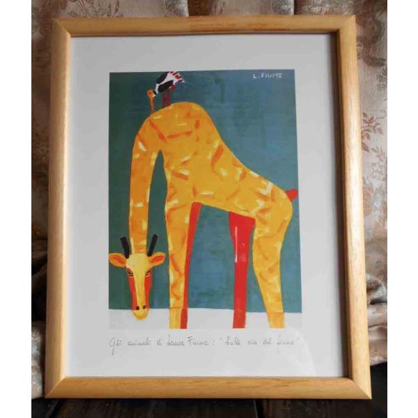 Laura Fiume ラウラフューメ 版画 ポスター キーボックス 絵画 ラウラ.フューメ キリン オフセット印刷／アートポスター