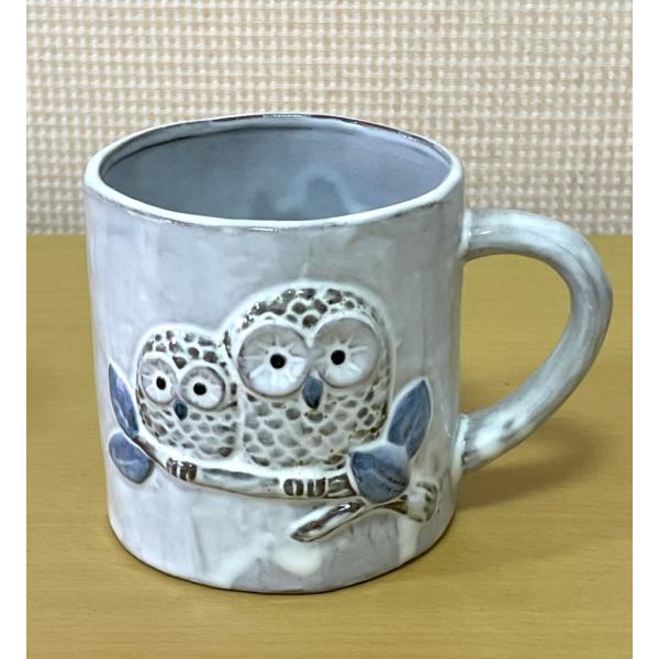 マグカップ　メッセージ入り 瀬戸焼 ふくろう  ギフト   敬老の日のプレゼント 名入れ 退職記念品   古希祝 喜寿祝い  退職祝い 傘寿祝い 父の日 敬老の日