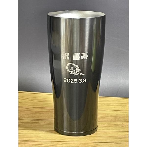 タンブラー　 ギフト 名入れ サーモス ブラックグランデーション 真空断熱   ギフト 退職祝い  ゴルフの記念品 退職記念品 誕生日プレゼント