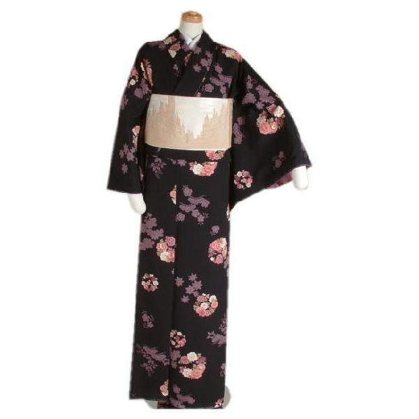 組曲」仕立て上がり着物花輪（黒） : いつも元気なきもの屋さんヤフー 