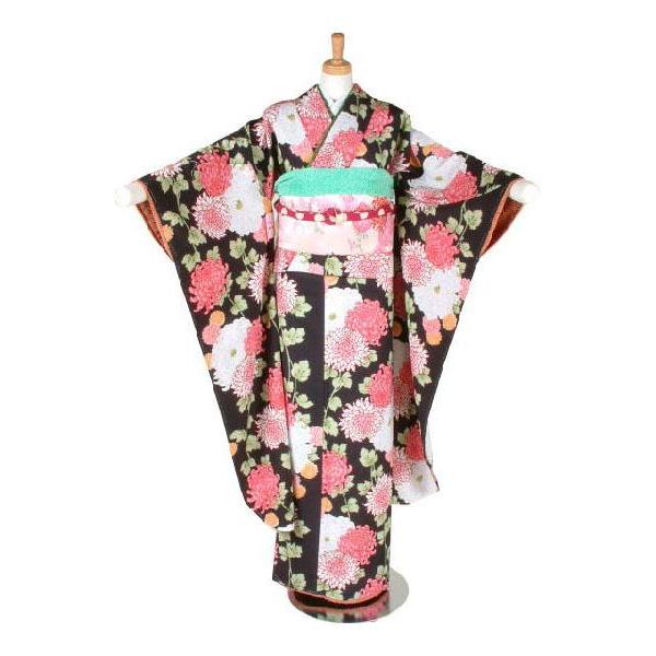 きもの道楽」仕立て上がり振袖 菊づくし（黒） : 636 : いつも元気な  