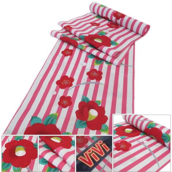 Vivi 浴衣反物縞に椿 ピンク Buyee Buyee 提供一站式最全面最专业现地yahoo Japan拍卖代bid代拍代购服务bot Online