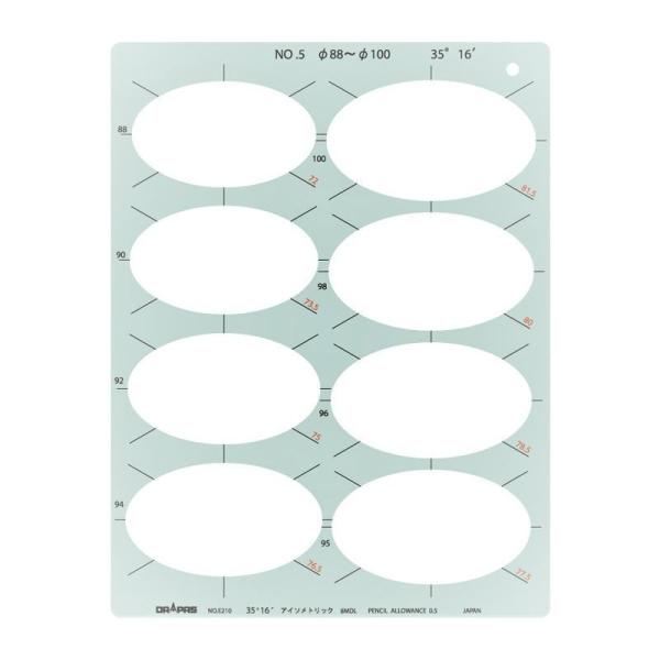 �h���p�X �e���v���[�g E210 �ȉ~��K NO.5