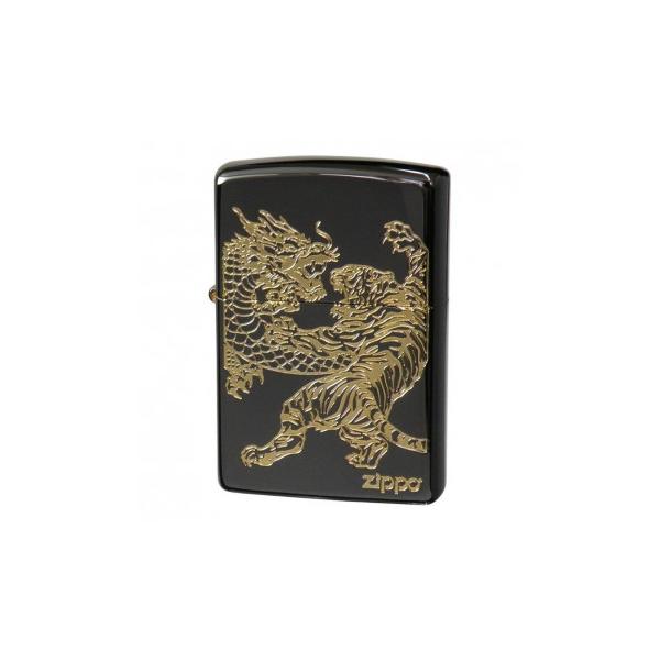 ペンギンライター ZIPPO 龍虎 黒金　メール便対応商品