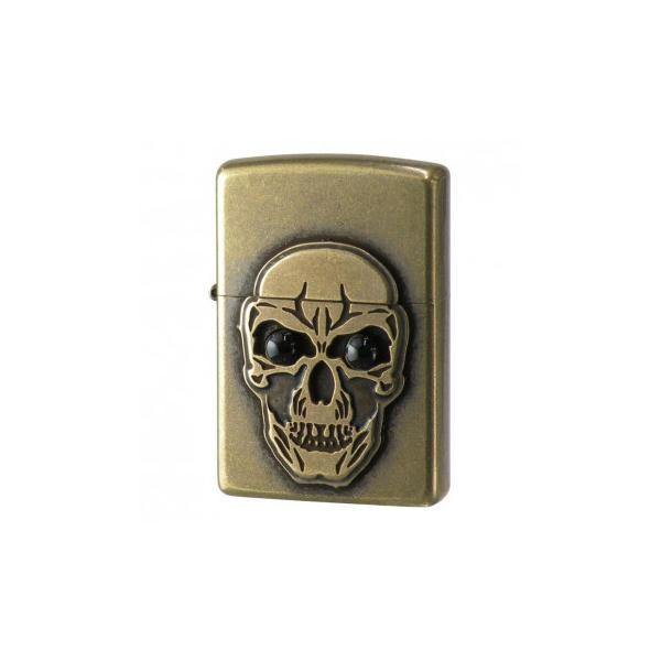 ペンギンライター ZIPPO ビッグメタル スカル＆オニキス　メール便対応商品