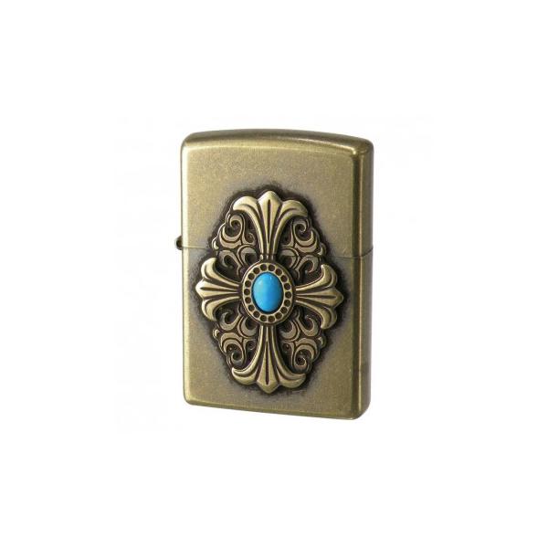 ペンギンライター ZIPPO ビッグメタル クロス＆ターコイズ　メール便対応商品