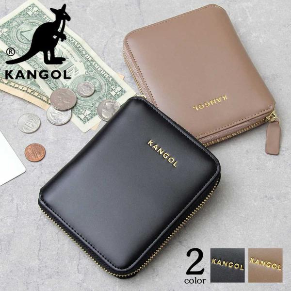 KANGOL カンゴール 財布 メンズ レディース 二つ折り ショートウォレット ラウンドファスナー コンパクト 小さめ カード収納 小銭入れ 札入れ  父の日