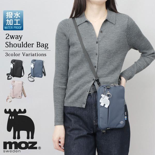 moz モズ スマホショルダー 撥水 軽量 ミニショルダーバッグ 北欧 2WAY