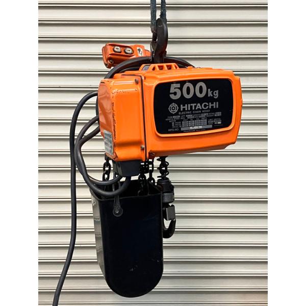 HITACHI/日立 500kg 6m 電動チェーンブロック 1/2SH2 / モートル HITACHI/日立 500kg 6m 電動チェーンブロック 1/2SH2 / モートル