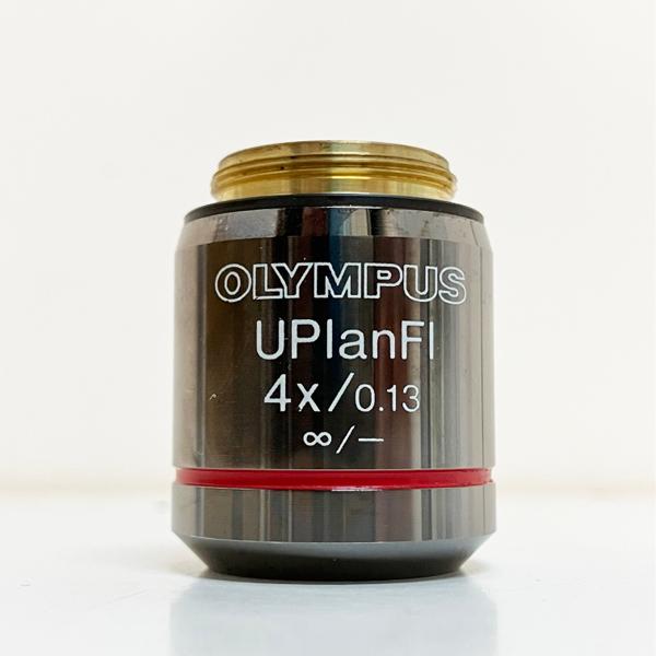 ジャンク】OLYMPUS/オリンパス UPlanFl 4X/0.13 /- 顕微鏡 対物レンズ