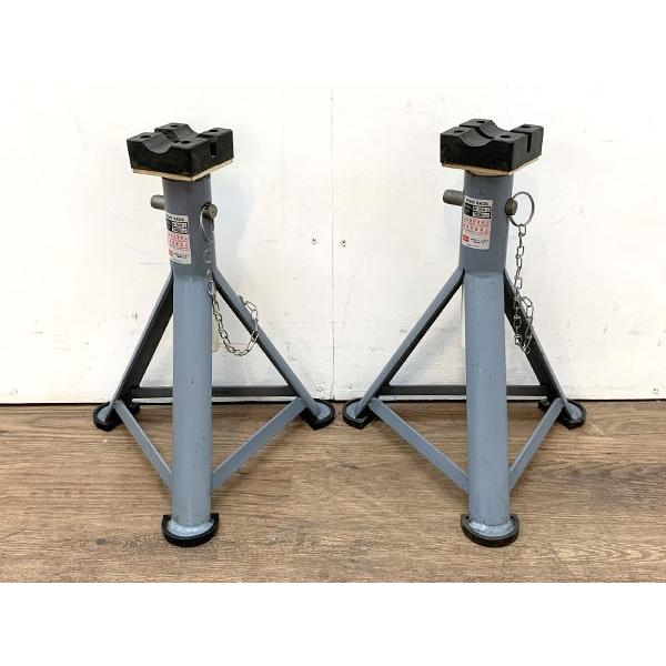 22000円から値下げ　ガレージジャッキ&リジッドラック2組 KIKAIYA（キカイヤ） ジャッキスタンド 12t 低床 ネジ式 2台セット 352