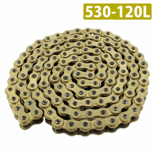 『530-120L』強化 消音タイプ 汎用 バイク ゴールドチェーン ノンシール チェーン ドライブチェーン ホンダ ヤマハ カワサキ