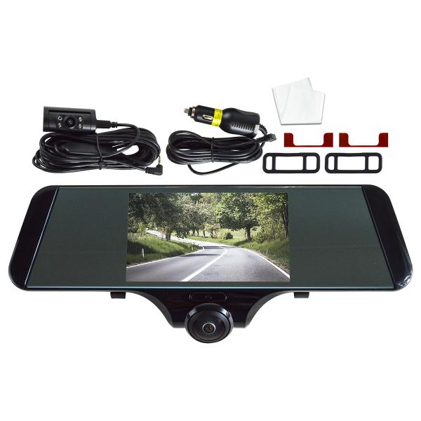 ドライブレコーダー ルームミラー型 360度 パノラマカメラ 駐車監視