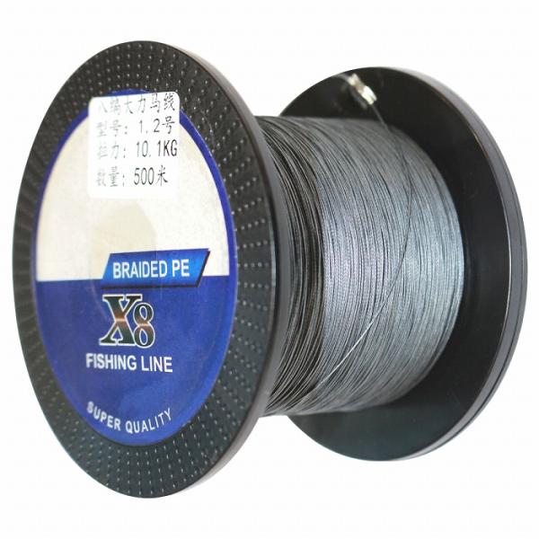 500m PEライン 1.2号/16lb 灰色 グレー 8編 投げ釣り 船釣り エギング
