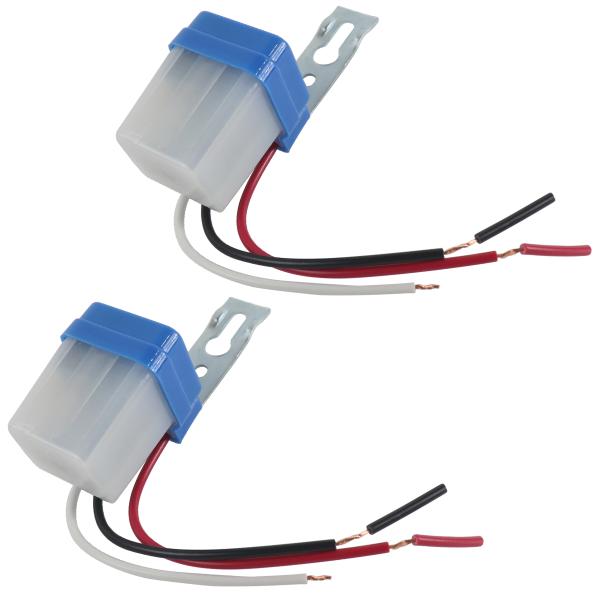 2個セット 12V 光センサー スイッチ ON OFF コントロール 屋外 屋内 明るさ感知 検知 自動制御 オートスイッチ 街頭 照明 点灯