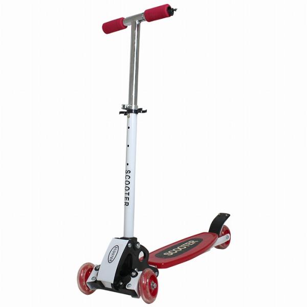 安定したカーブ走行が可能なキックスクーターです！身長にあわせて4段階調整が可能です。前輪が1個のタイプより転倒の恐れが少なく、小さなお子様でも安心してお楽しみいただけます。使わない時はコンパクトに折りたためて。軽量なので持ち運びが楽々！後輪...