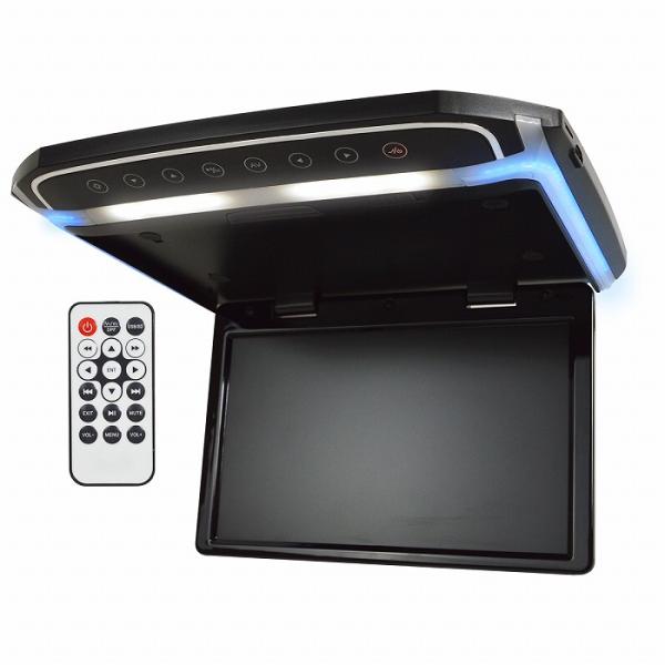 フリップダウンモニター 10.2インチ RCA/HDMI入力 12V LEDバックライト