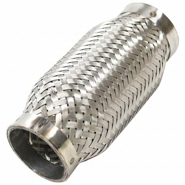 【送料480円】汎用 50×160mm フレキシブル ステンレス パイプ マフラー メッシュ 補修 排気 漏れ ジャバラ 蛇腹 車 ワンオフ Φ50 2重