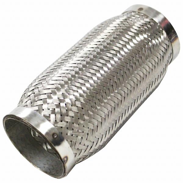 【送料480円】汎用 75×200mm フレキシブル ステンレス パイプ マフラー メッシュ 補修 排気 漏れ ジャバラ 蛇腹 自作 車 修理 2重 75φ