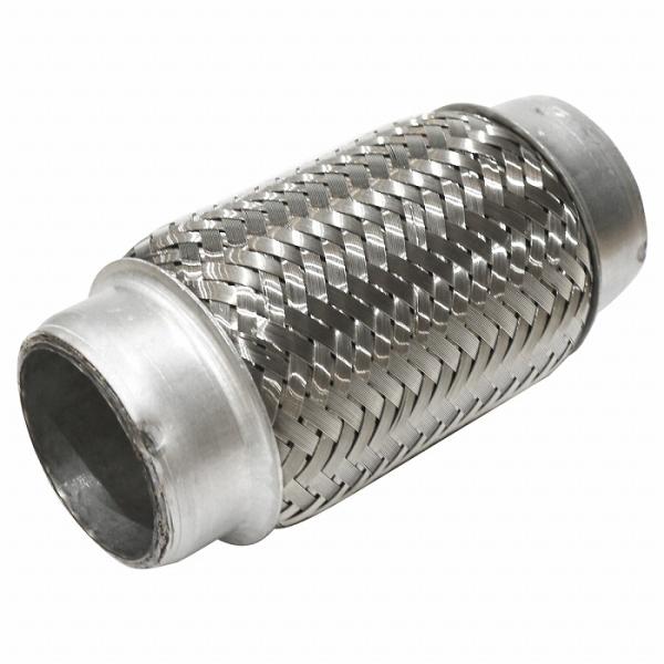 【送料480円】汎用 51×155mm フレキシブル ステンレス メッシュ パイプ マフラー 補修 排気 漏れ ジャバラ 蛇腹 自作 修理 ワンオフ 2重