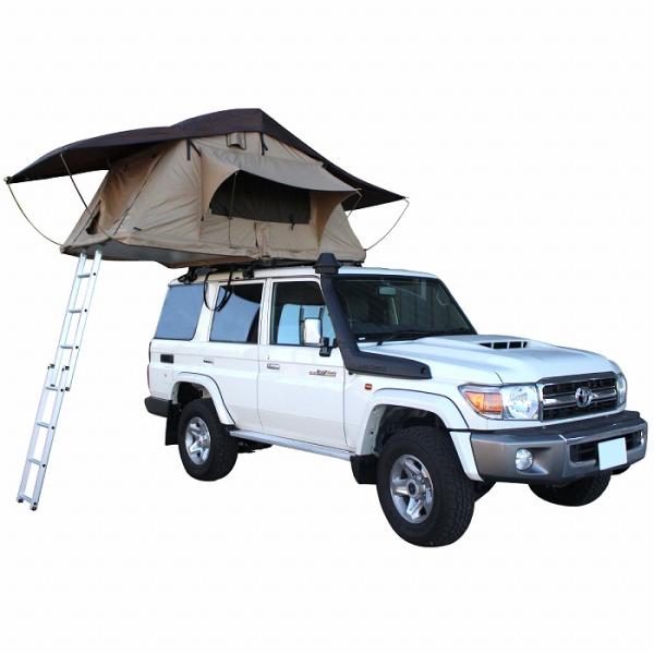 ルーフトップテント テント型 ベージュ×ブラウン 防水 折りたたみ