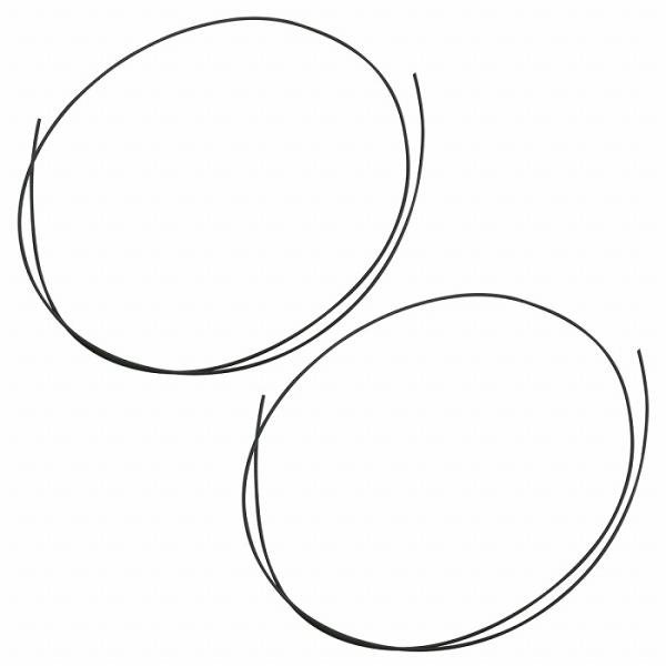 【送料220円】『φ1mm×1m×2本set』熱収縮チューブ 1ミリ 黒/ブラック 配線保護 ラバー ゴム チューブ 絶縁 配線カバー 電装 配線 防水
