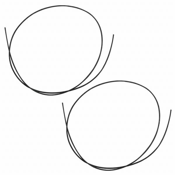 【送料220円】『φ 2mm ×1m×2本set』熱収縮チューブ 2ミリ 黒/ブラック 配線保護 ラバー ゴム チューブ 絶縁 配線カバー 電装 配線 防水