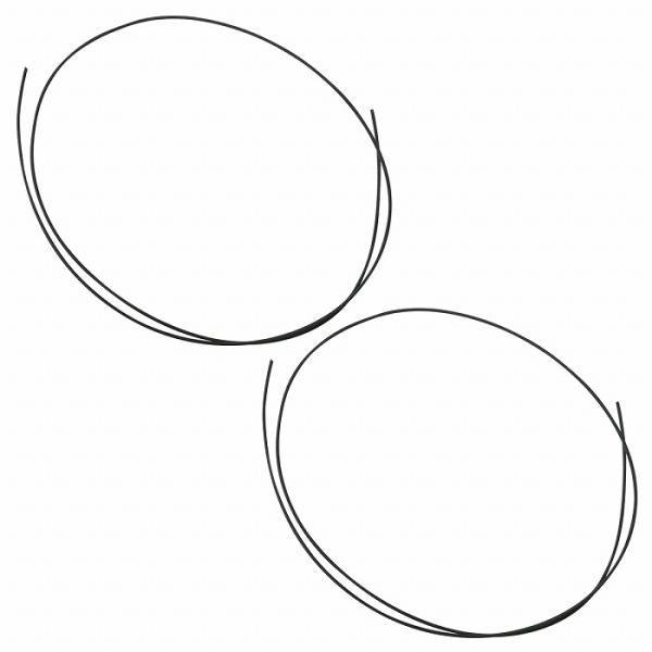 【送料220円】『φ1.5mm×1m×2本set』熱収縮チューブ 1.5ミリ 黒/ブラック 配線保護 ラバー ゴム チューブ 絶縁 配線カバー 電装 防水