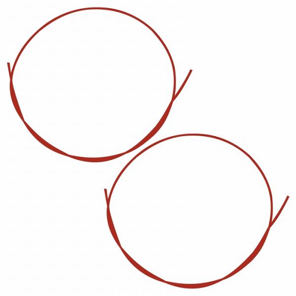 【送料220円】『φ4mm×1m×2本set』熱収縮チューブ 4ミリ 赤/レッド 配線保護 ラバー ゴム チューブ 絶縁 配線カバー 電装 防水