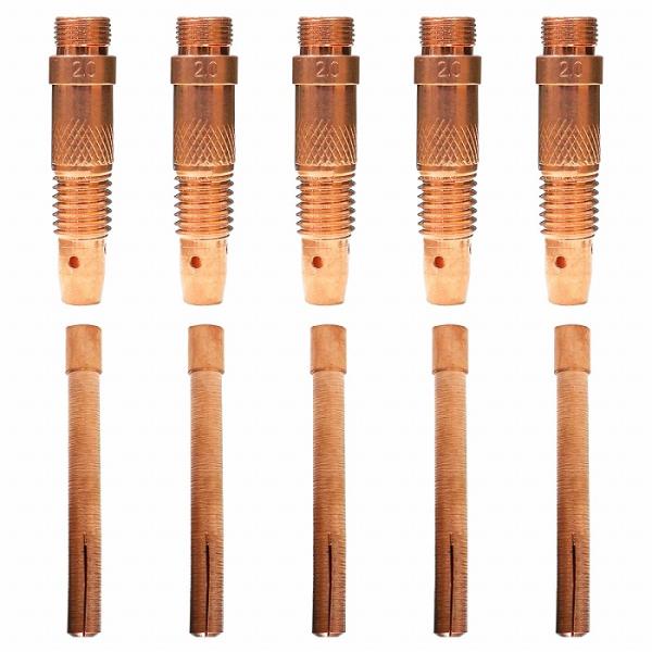 2.0mm 5個セット』TIG溶接 トーチ 先端 『コレットボディ/コレット