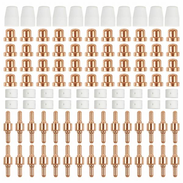 プラズマ カッター 消耗品 100個 チップ ノズル カラー シールドカップ