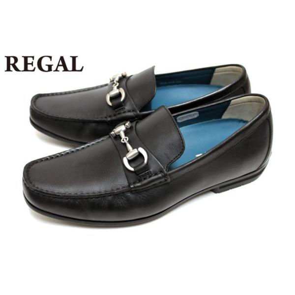 リーガル REGAL 靴 メンズ ビジネスシューズ 57HRAF ロングノーズラスト 本革 ビットローファー ブラック